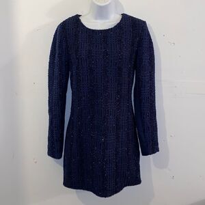 Puccini Textured Long Sleeve Dress Medium